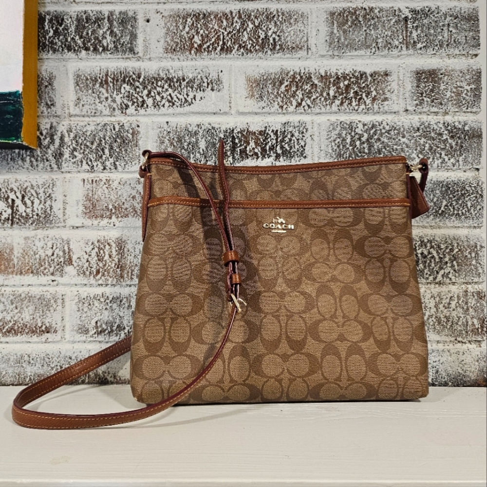 Coach Signature File Crossbody Bag